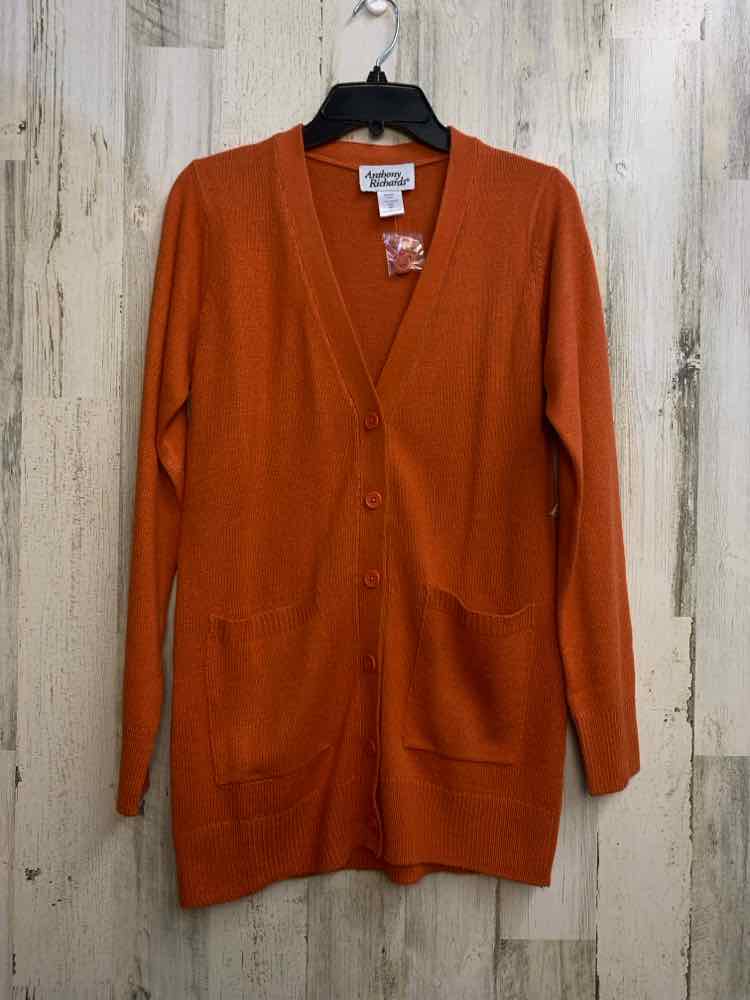 NWT ANTHONY RICHARDS Tops Size S Orange CARDIGAN Cardigan