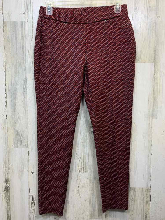 Size L MICHAEL KORS BOTTOMS RED/NAVY SPOTS SLIM LEG Pants