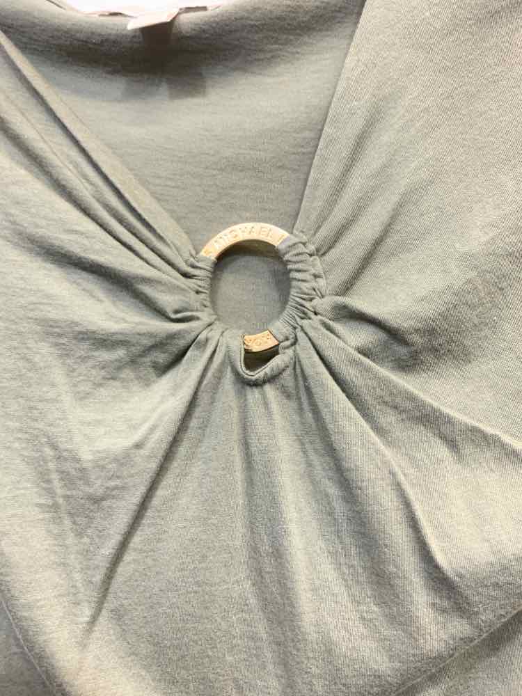 PRE-OWNED MICHAEL KORS Tops Size M Olive KEY HOLE Shirt/OLIVE SHORT SLEEVE KEY H