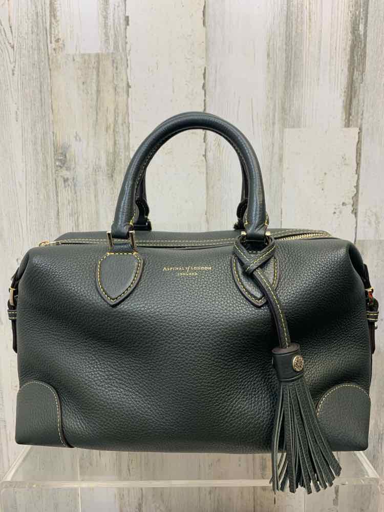PRE-OWNED ASPINAL OF LONDON FOREST GREEN HUDSON BAG