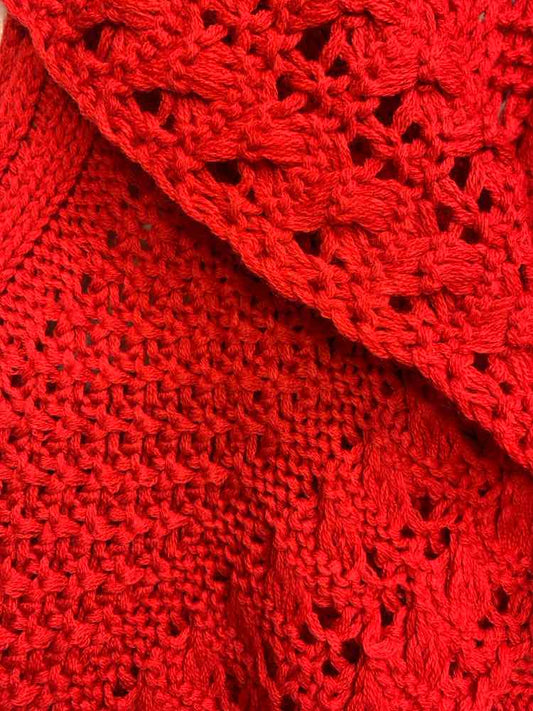 NWT NEW DIRECTION Tops Size PXL Red SLEEVELESS TOP/CROCHET VEST