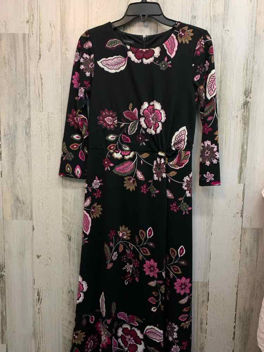 TALBOTS Dresses and Skirts Size 2 BLK/PUR/TAN Floral LONG Dress