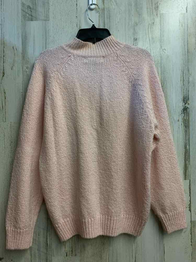 PRE-OWNED KAREN SCOTT Tops Size L PASTEL PINK LONG SLEEVES Sweater/KNITTED SWEAT