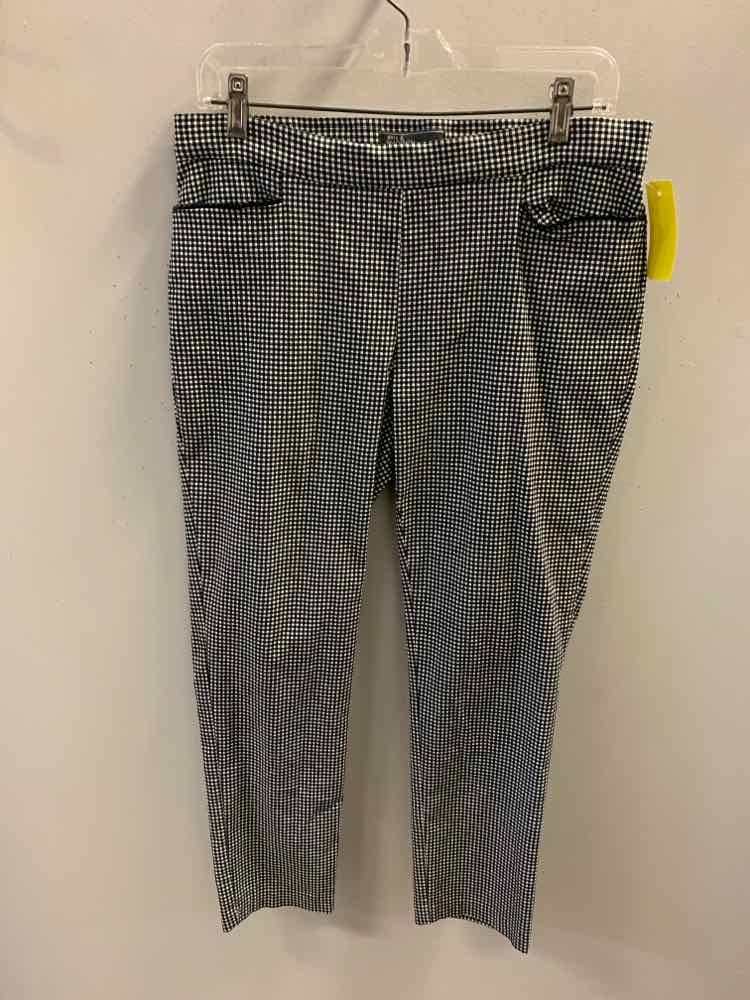 Size PL 89TH&MADISON BOTTOMS BLK/WHT DOGTOOTH Pants