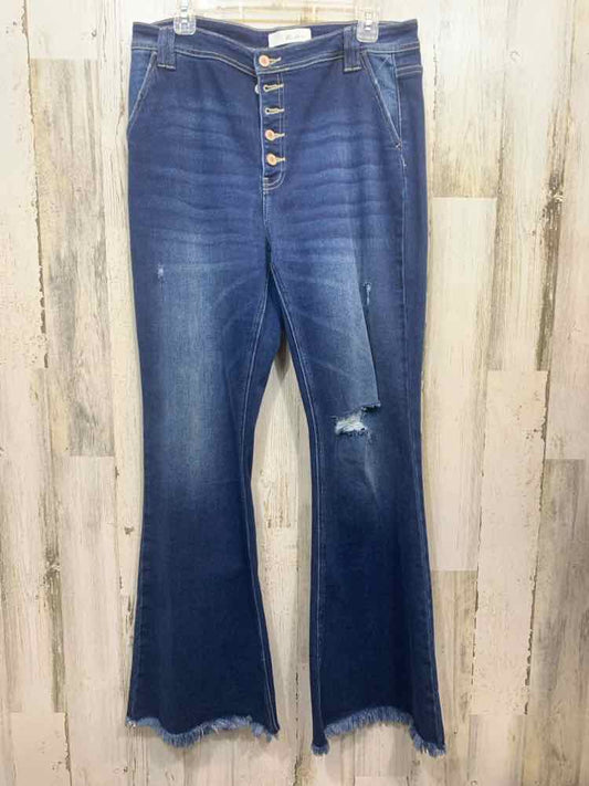 PRE-OWNED Size 15 KANCAN BOTTOMS JEAN Solid BELL BOTTOMS Pants/FRAID BELL BOTTOM