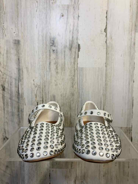 NWT A NEW DAY SHOES Shoe Size 11 White Rhinestone FLATS Shoes/WHITE FLATS W/ CLE