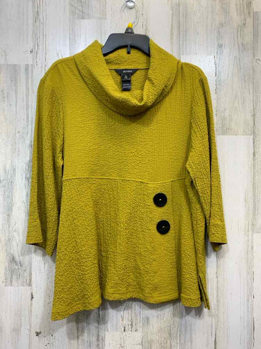 ALI MILES Tops Size PL Mustard 3/4 LENGTH TOP