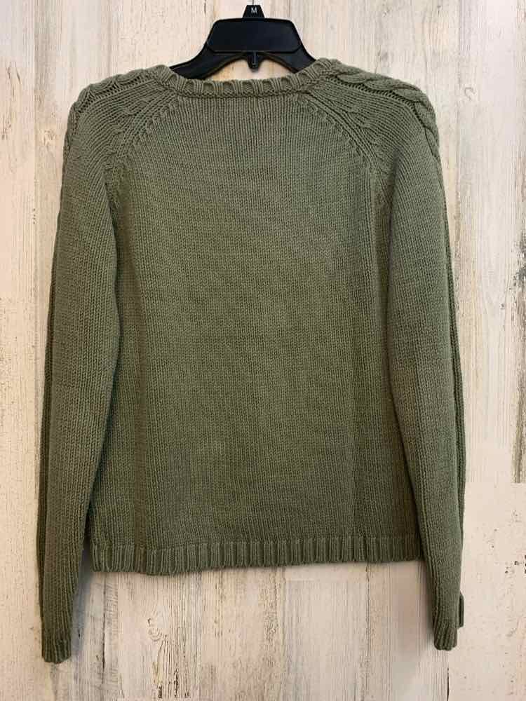 PRE-OWNED EDDIE BAUER Tops Size S SAGE LONG SLEEVES TOP/V-NECK