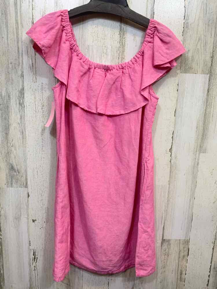 NWT TOMMY BAHAMA Dresses and Skirts Size L Pink Solid OFF THE SHOULDER Dress/PIN