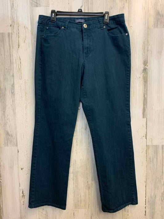 Size 16 BANDOLINO BOTTOMS Teal Denim STRAIGHT Jeans