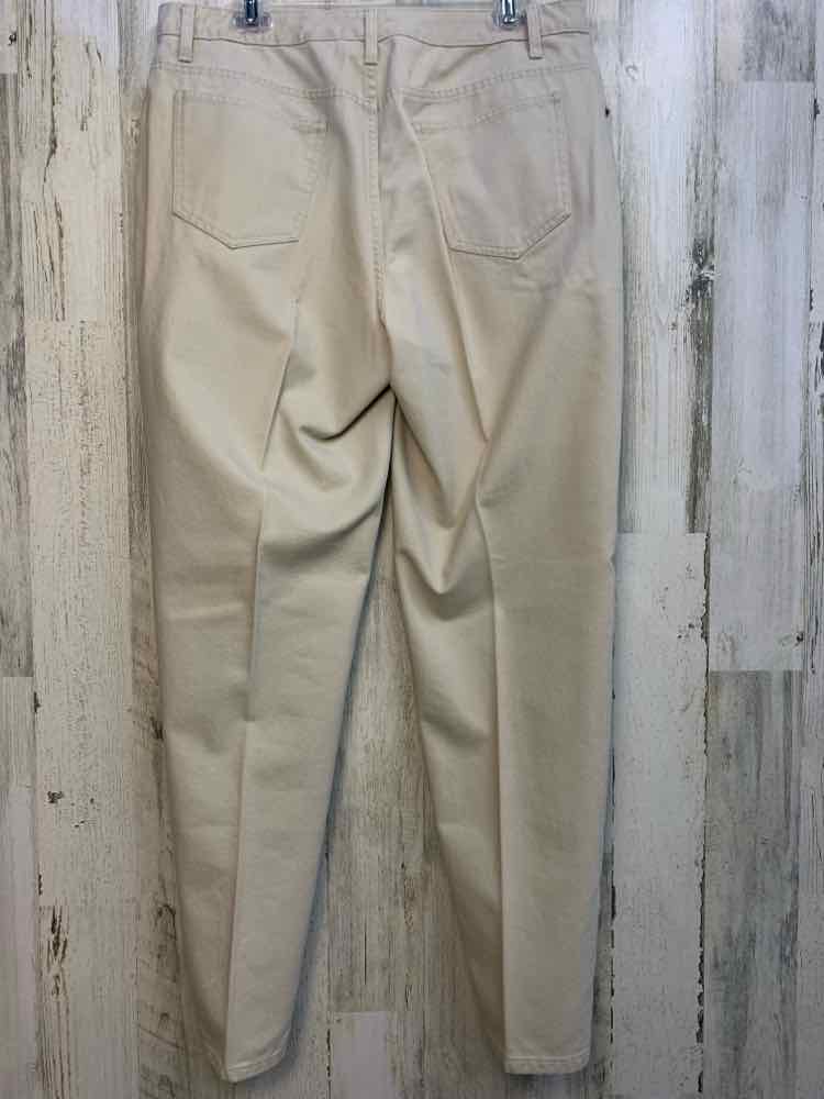 PRE-OWNED Size 14 BILL BLASS BOTTOMS Tan STRAIGHT Pants/EASY FIT