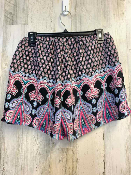 Size M MITTOSHOP BOTTOMS BLK/WHT/HT PINK Paisley SHORT Shorts