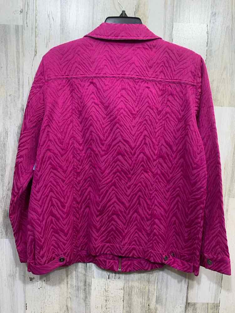 PRE-OWNED TRAVELERS BY CHICO'S Size 3 Tops BLK/BLU/AQUA ZIG ZAG Cardigan