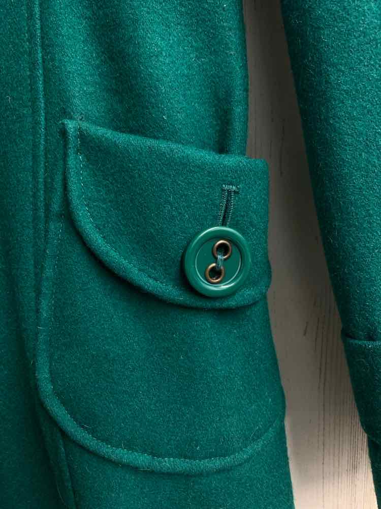 PRE-OWNED TULLE JACKETS / COATS Size S Green LONG Coat/KNEE LENGTH