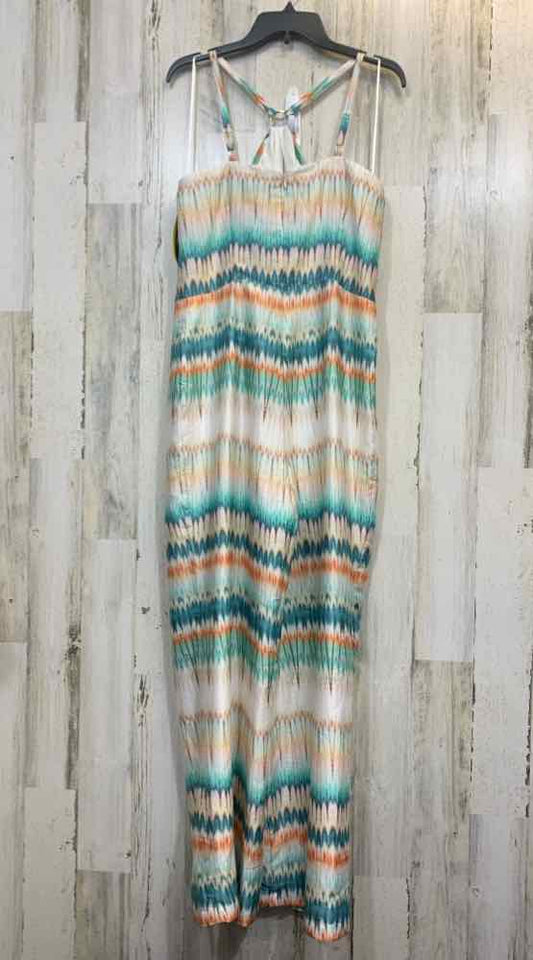 NWT INC Tops Size 12 WHITE/BLUE/ORANGE/TAN TY-DYE JUMPER Dress