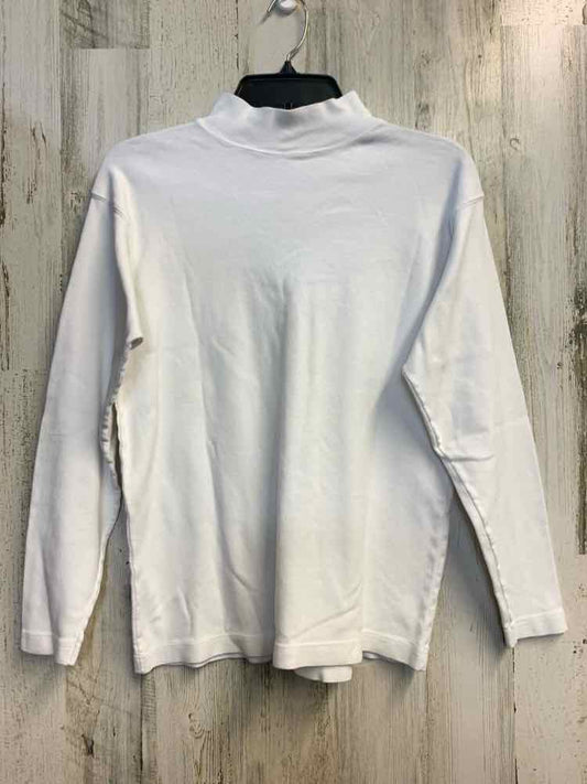 SADDLEBRED Tops Size L White MOCK TURTLENECK TOP