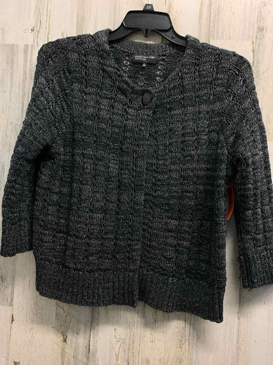 PRE-OWNED JONES NEW YORK Tops Size XL DARK GRAY CROCHET SWEATER Sweater/DARK GRA