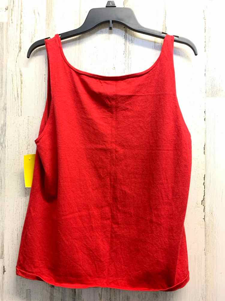 PRE-OWNED CHICOS PLATINUM Size 3 Red Solid Tank Top