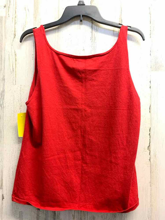 PRE-OWNED CHICOS PLATINUM Size 3 Red Solid Tank Top