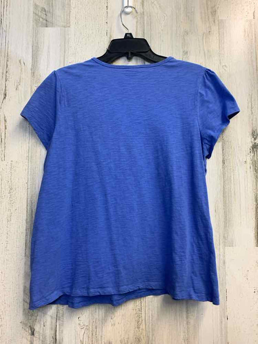 JMS PLUS SIZES Size 1X CORNFLOWER BLUE SHORT SLEEVES TOP