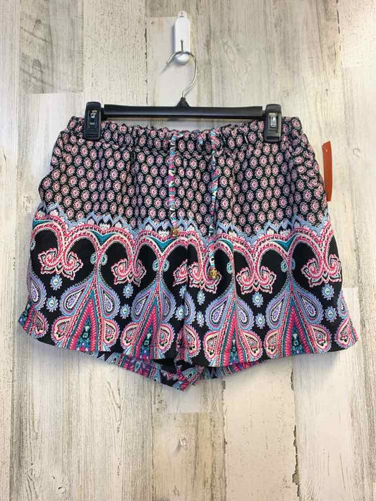 Size M MITTOSHOP BOTTOMS BLK/WHT/HT PINK Paisley SHORT Shorts