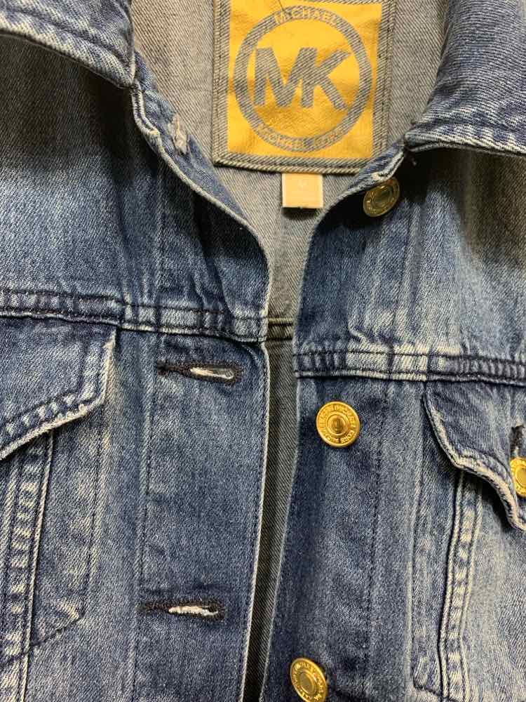 PRE-OWNED MICHAEL KORS JACKETS / COATS Size M MEDIUM WASH Denim Jacket (Outdoor)