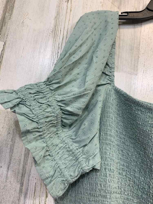 NWT AND NOW THIS DRESS Size 3X SAGE SWISS DOT PUFF SLEEVES MAXI