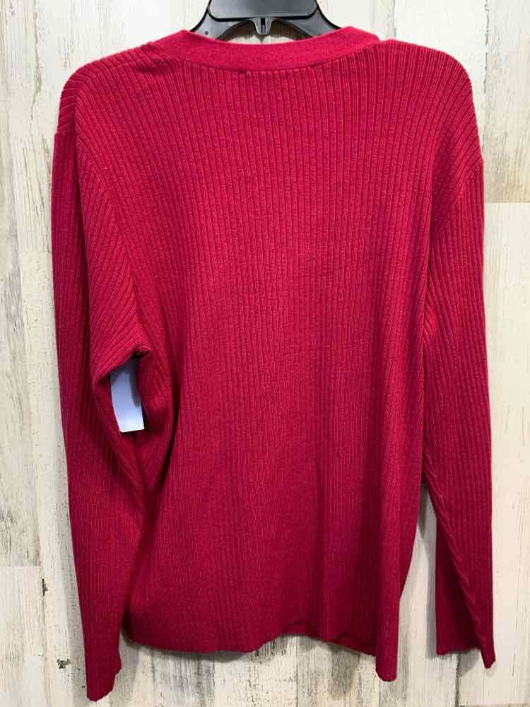 NWOT NINA PARKER Size 1X JACKETS / COATS Fuschia LONGSLEEVE Cardigan