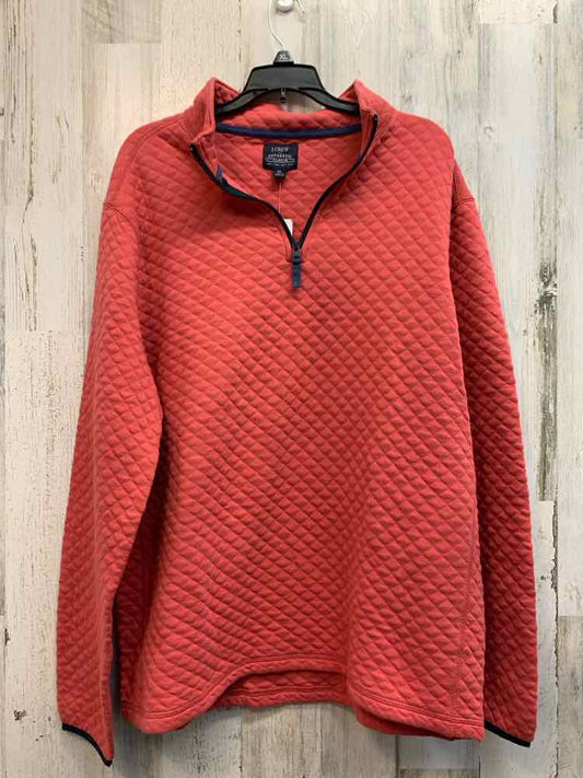 NWT J CREW JACKETS / COATS Size XL BRICK RED QUILTED PULL-OVER JACKET Jacket