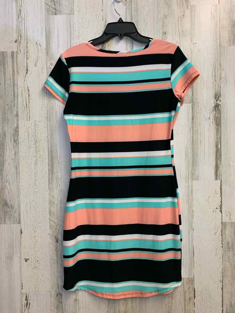 BOBBIE BROOKS Dresses and Skirts Size S MINT/BLK/PEACH/WHT Stripe Dress