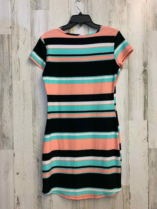 BOBBIE BROOKS Dresses and Skirts Size S MINT/BLK/PEACH/WHT Stripe Dress
