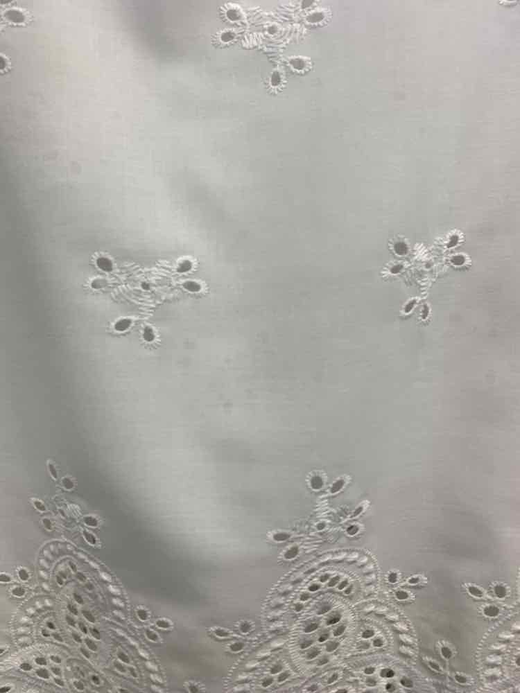 PRE-OWNED EMORY ROSE Tops Size L White Floral SLEEVELESS Blouse/WHITE FLORAL SLE