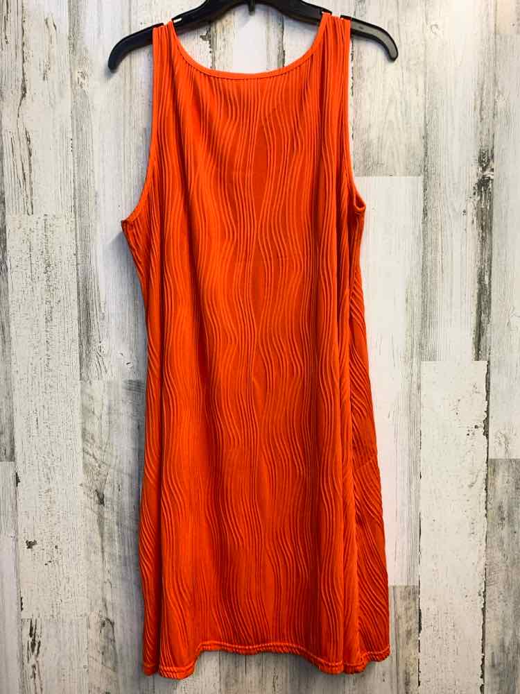 PRE-OWNED Dresses and Skirts Size L Orange WAVES SLEEVELESS Dress