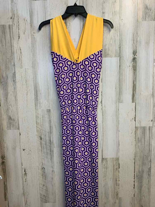 MUDPIE Dresses and Skirts Size S YEL/PUR/WHT HONEYCOMB LONG Dress