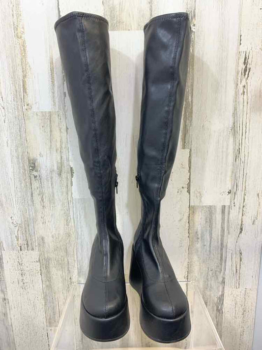 NWT WILD PAIR SHOES Shoe Size 6.5 Black Boots PLATFORM KNEE HIGH