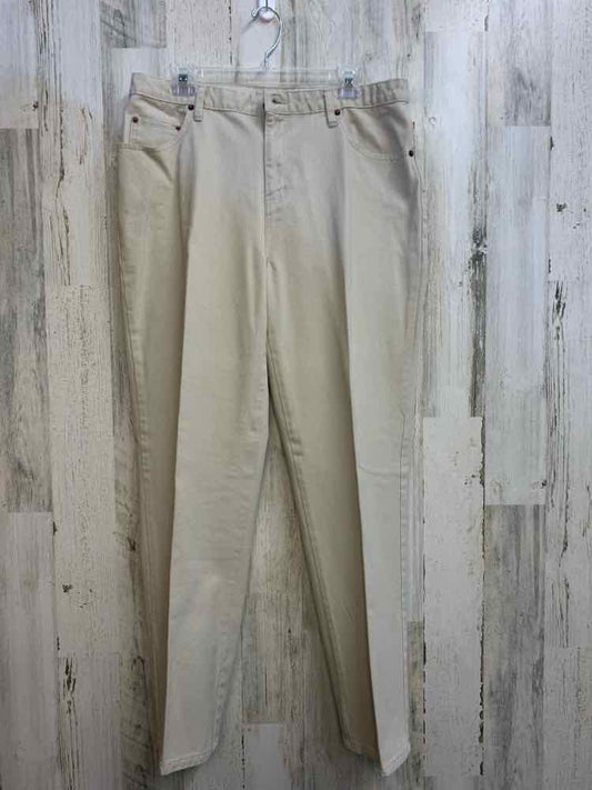 PRE-OWNED Size 14 BILL BLASS BOTTOMS Tan STRAIGHT Pants/EASY FIT