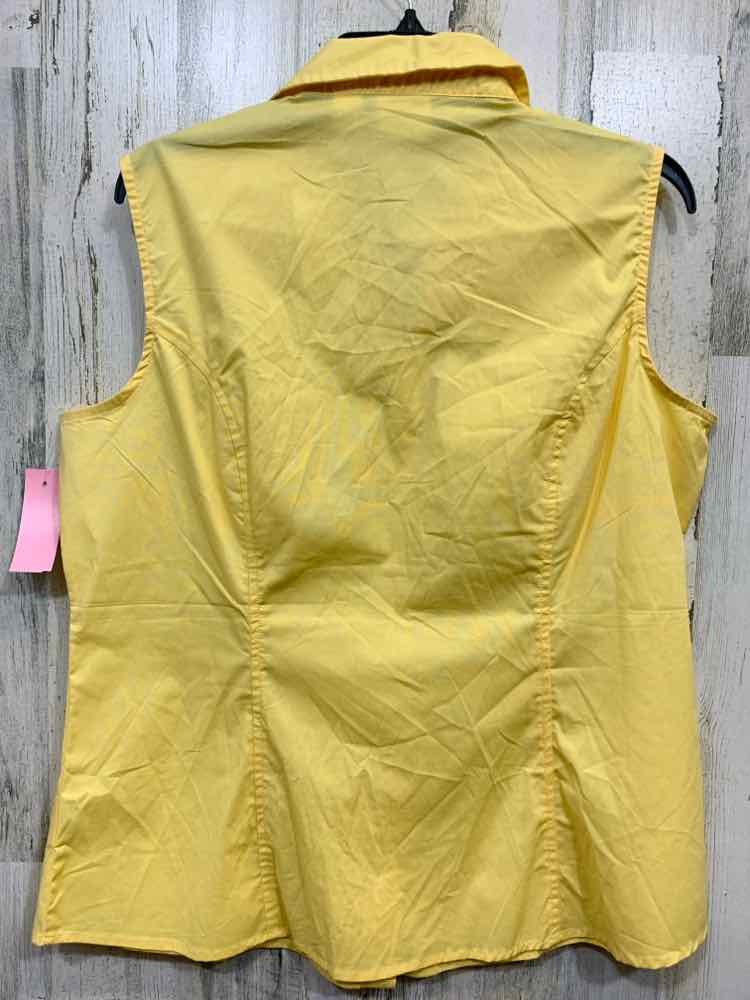 NWT LEE Tops Size XL PASTEL YELLOW SLEEVELESS Shirt/PASTEL YELLOW SLEEVELESS BUT