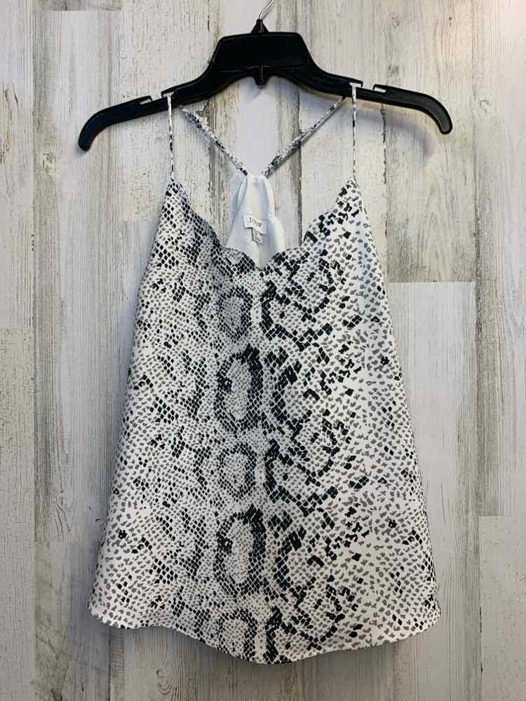 PRE-OWNED J CREW Tops Size XS GRAY/TAN/BLK Animal Print SPAGHETTI STRAP TOP