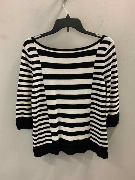 WHITE HOUSE/BLACK MARKET Tops Size M BLK/WHT Stripe SWEATER Sweater