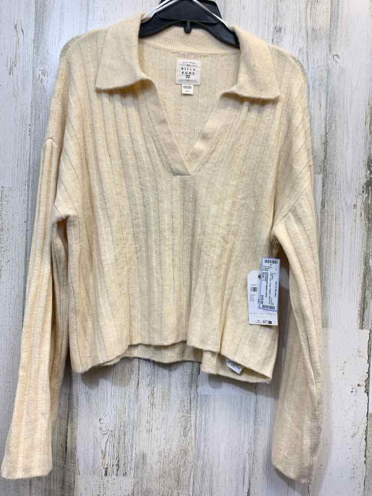 NWT BILLAONG Tops Size L Cream RIBBED SWEATER Sweater