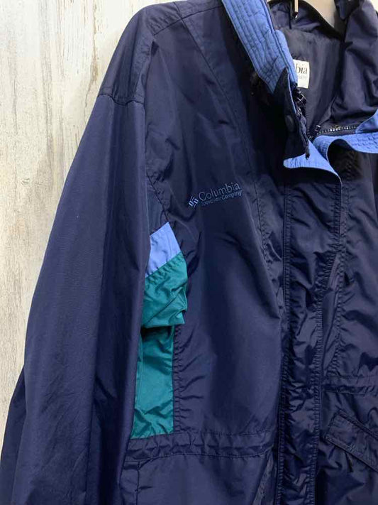 PRE-OWNED COLUMBIA JACKETS / COATS Size L BLUE/GREEN 2 TONE JACKET Jacket/NAVY/