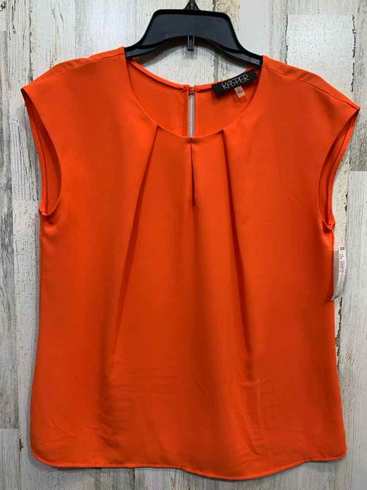 PRE-OWNED KASPER Tops Size S Orange SLEEVELESS Blouse