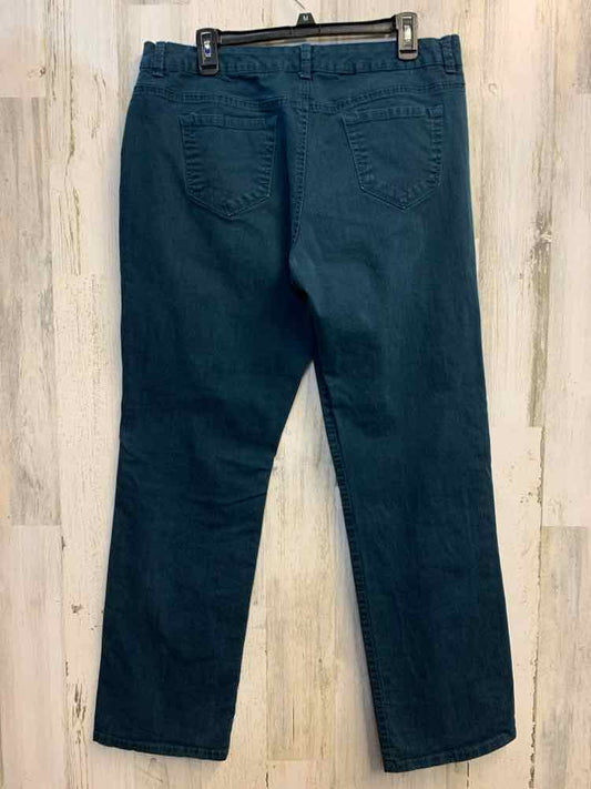 Size 16 BANDOLINO BOTTOMS Teal Denim STRAIGHT Jeans
