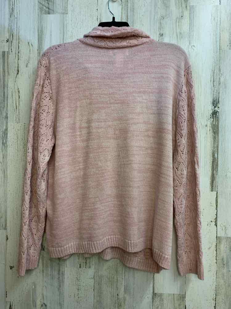 NWT ALFRED DUNNER PLUS SIZES Size 3X Pink CROCHET SWEATER Sweater