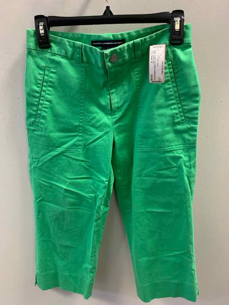 Size 4 Ralph Lauren BOTTOMS Green Pants