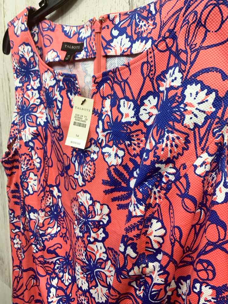 NWT TALBOTS Size 14 Dresses and Skirts WHT/CORAL/AQUA/GRN Dress