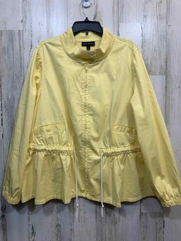 PRE-OWNED LANE BRYANT JACKETS / COATS Size 20 Yellow ZIP UP Jacket (Outdoor)/LIG