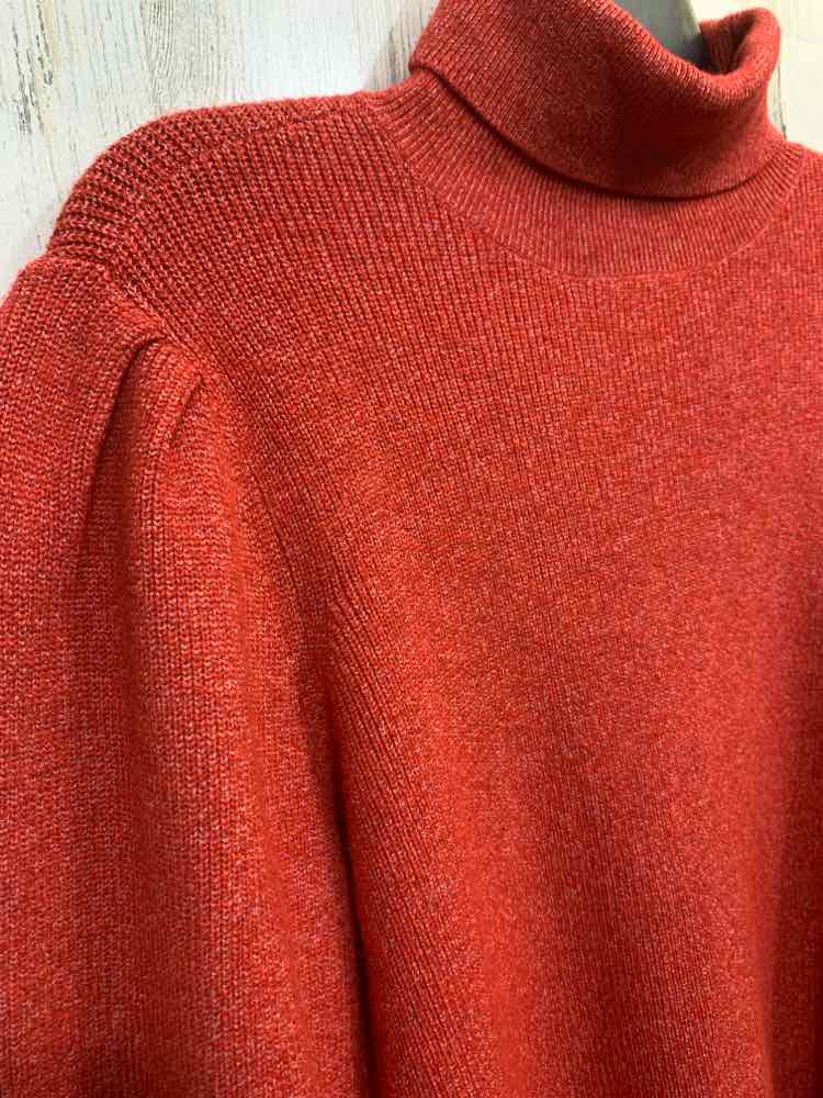 PRE-OWNED WONDERLY Size L Tops Pumpkin LONG SLEEVES COWL NECK SWEATER