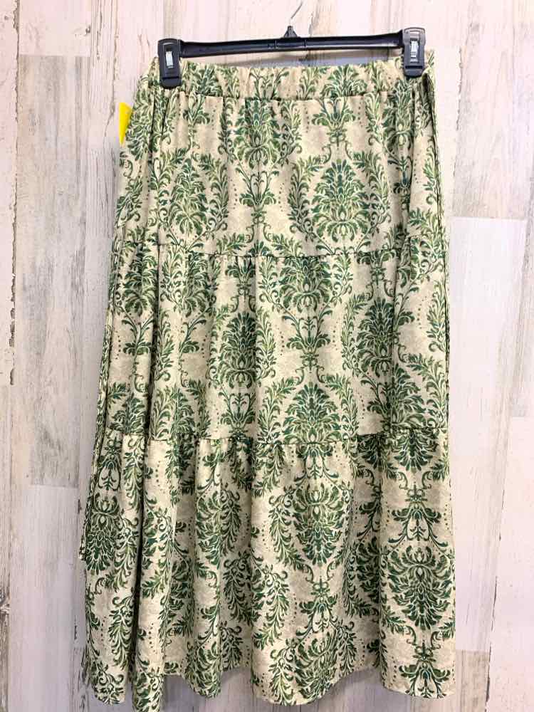 PRE-OWNED XL Floral TIERED Maxi/MIDI SKIRT