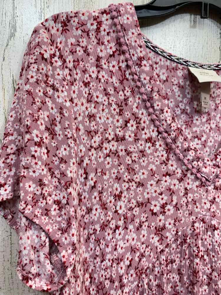 PRE-OWNED KNOX ROSE Dresses and Skirts Size M MAUVE/WHITE Floral A-LINE Dress/FL